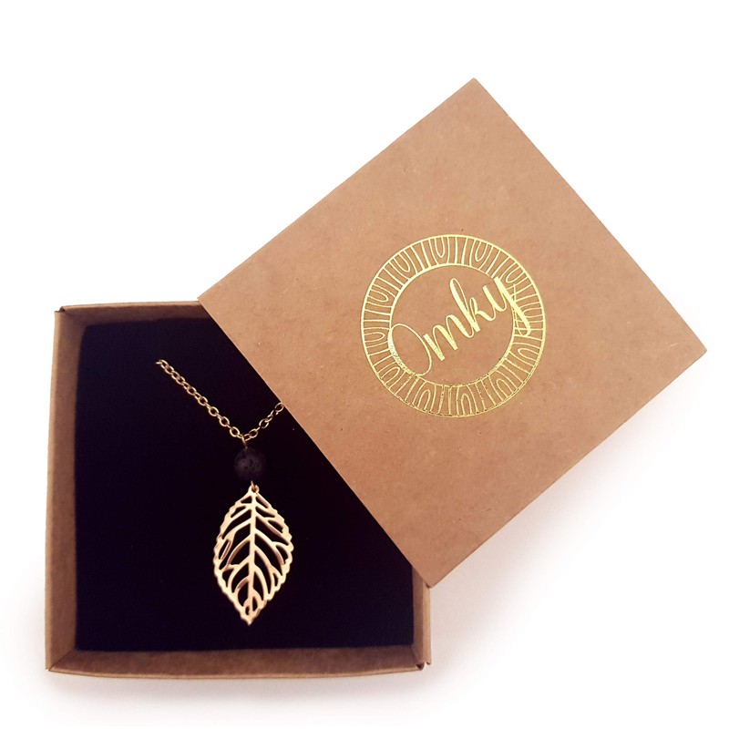 Omky Collar Piedra Volcánica 8mm | Difusor de Aceite Esencial