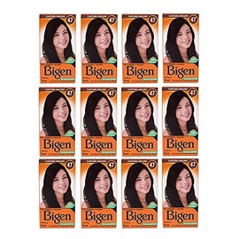 BIGEN Pack de 12 tintes marca bigen polvo tono,"bp castano obscuro 47