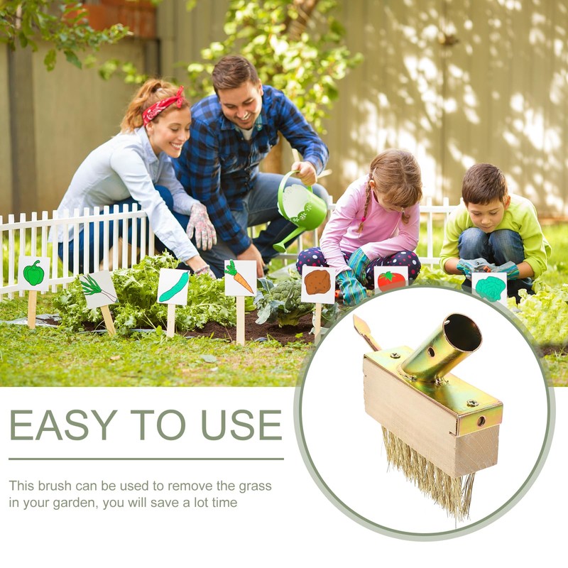 DOITOOL Weeding Wire Brush with Scraper Tools, Moss Removal Deck