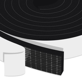 Trisiki Closed Cell Foam Weather Stripping for Various Door Seal and Window Insulation, One Sided Foam Strips, SoundProof Weatherproof AC Seal Strip, Shock-Absorbing (3/4 in x 1/4 in x 13Ft)