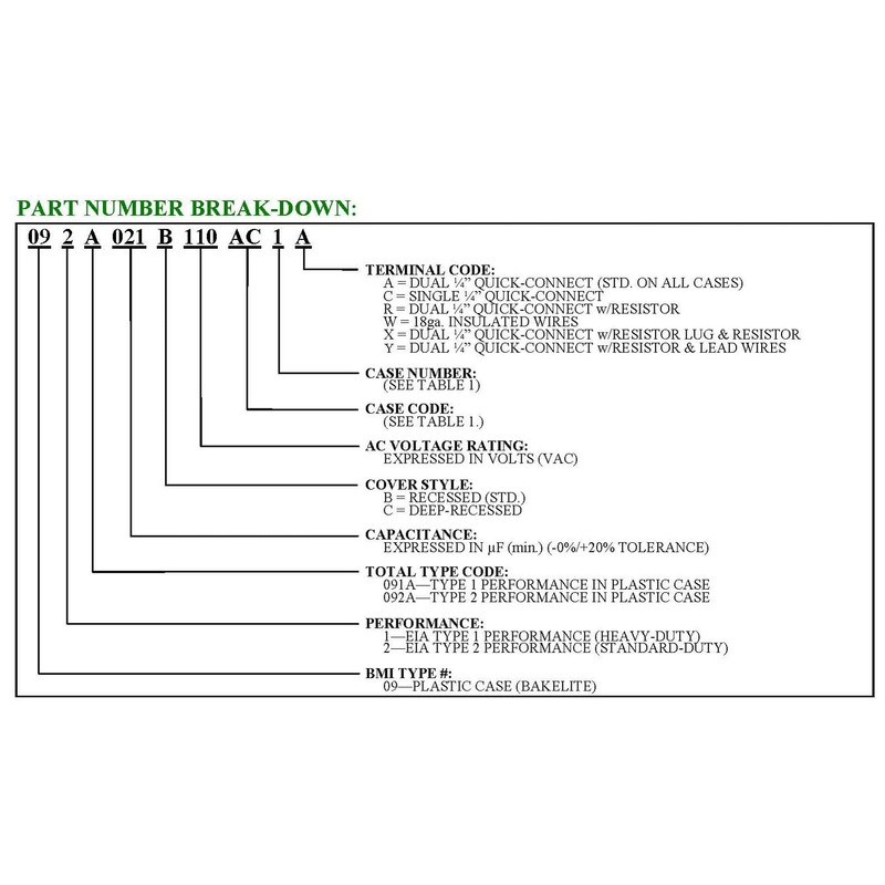 USA 88-108 uF/MFD 165 VAC 50/60 Hz AC Round Start
