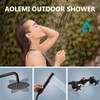 Aolemi Outdoor Shower Kit,8 Inch Rain Head and Handheld,Matte Black