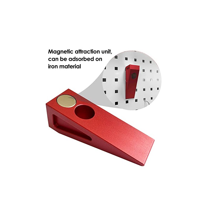 BZBMGMO Aluminum Firefighter Wedge With Magnetic Unit Red