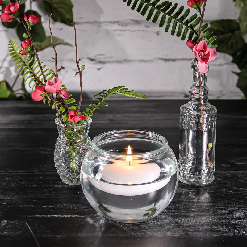 Richland Bubble Ball Vase with Rim 4" Set of 24