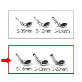 Top Guide, Rod Guide, Stainless Steel, Fishing Rod, Tip, Repair, 15 Piece Set (0.06 - 0.2 inches (5 - 1.6 mm), 0.2 - 0.07 inches (5 - 1.8 mm), 0.2 - 0.08 inches (5