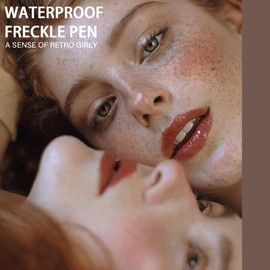 Waterproof Freckle Pen for Like-Real Makeup - Fake Freckles & Dots Stamp for Sun-Kissed Look - Long-Lasting Freckle Tattoo Makeup in Coffee Shade