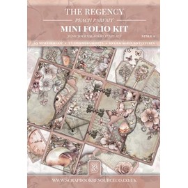 The Regency Peach Parfait Mini Folio Kit: Junk Journal Folio Template Style 1