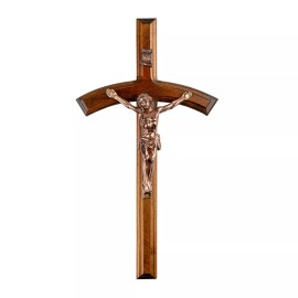 Woodvio - Handmade wooden wall cross, Pope's cross, Catholic crucifix