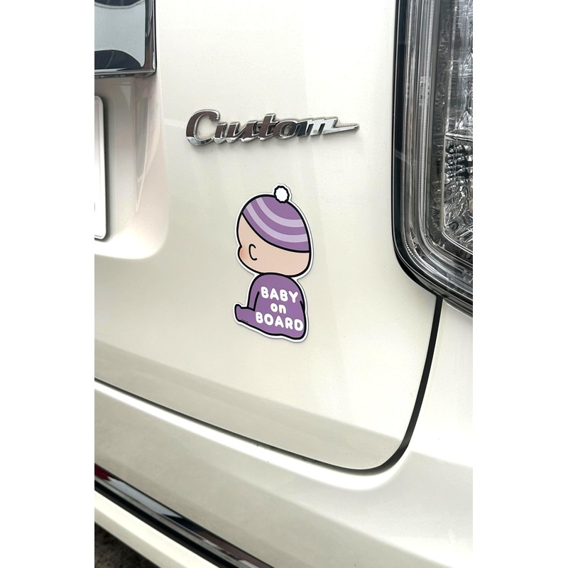 【Puppy POP】 Car Magnet Sticker BABY ON BOARD Baby is