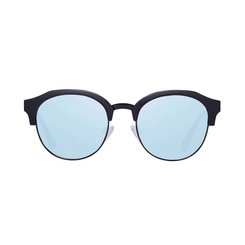 HAWKERS Classic Round Sunglasses for Men and Women, Black ·