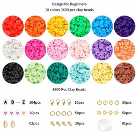 4000 Pieces Beads for Threading Kit Beads Set Beads for Bracelets Make Yourself Pearl Necklace Jewellery Making Set Gifts for Girls Bracelets Charm Kit for DIY Bracelet Jewellery Making
