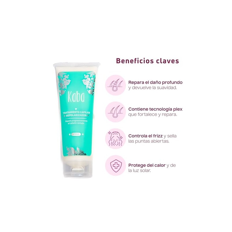 Kaba Mascarilla para el Cabello - Tratamiento para Cabello Maltratado