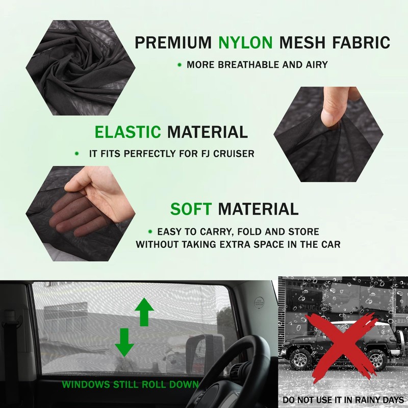 LLKUANG 100% Protection from Bugs for Toyota FJ Cruiser 2007-2021