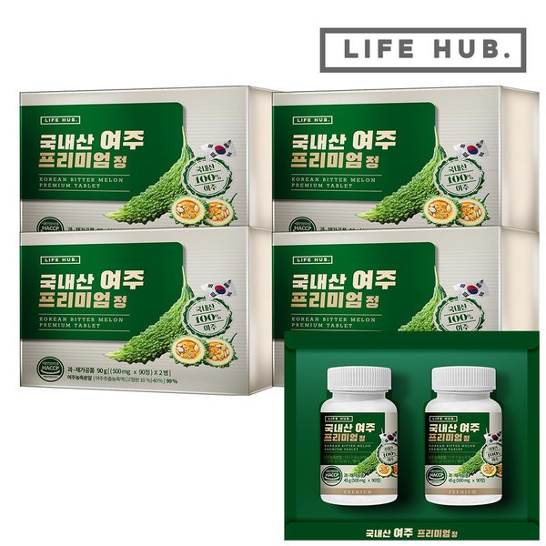 LifeHub Domestic Yeoju Premium Tablet Gift Set (4 sets) / 라이프허브 국내산 여주 프리미엄 정 선물세트 4세트