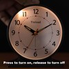 Tinload 4.5" Antique Retro Analog Alarm Clock, Small Silent Bedside