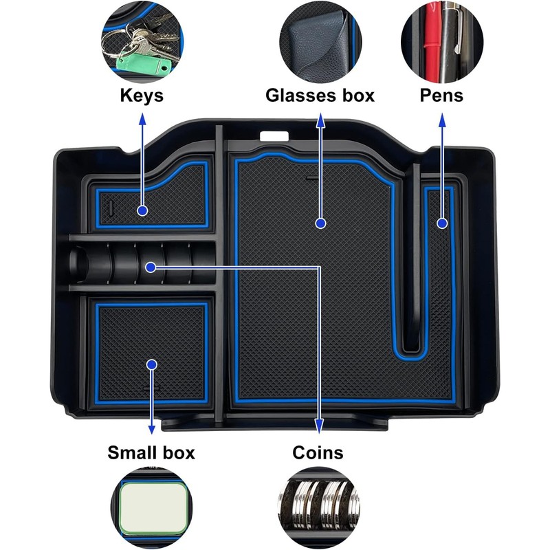 EVTIME Center Console Organizer fit for Dodge RAM 1500 2500