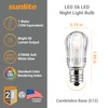 Sunlite S6 LED Night Light Bulb, 1 Watt (10W Equivalent),