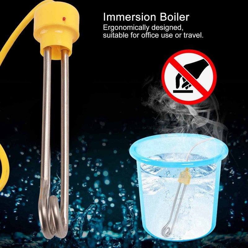 1000W Portable Stainless Steel Immersion Water Heater for Heating Coffee
