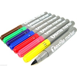 Tiger textile fabric markers - set of 8 assorted colours