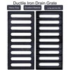 MASSLUNT Cast Iron Drain Grate 17x8 in, B-Class 28100 lbs