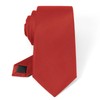 JUNMEISI Crimson Red Ties For Men Solid Pure Color Tie