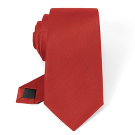 JUNMEISI Crimson Red Ties For Men Solid Pure Color Tie 3.15" (8CM) Formal Necktie for Men in Gift Box