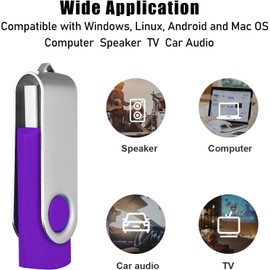 USB Memory Stick 32GB 2Pack, EASTBULL USB 2.0 Flash Drive USB Stick 32GB Pen Drive Swivel Design Fold Data Storage for Business,School,Homework (Red/Purple With Lanyard)