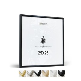 Heimlich® 1 x Picture Frame, 25 x 25 cm, Black Metal Frame, 1 Pack, Document Frame, Large Collage, Metal Frame, Aluminium Picture Frame, Poster, Square Picture Frame