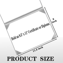 Happy Secret Diploma Cover 8.5''x 11'' Diploma Holder Graduation Certificate Holders Certificate Covers Smooth Leather (White)