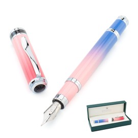 Monteverde USA Innova Ombre Fusion Charm (Violet/Pink/Magenta Gradient Finish) Fountain Pen - Omniflex Nib, Refillable, Gift Case, Luxury Pen
