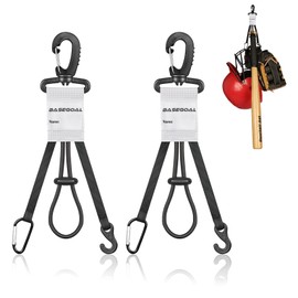 Baseball and Softball Gear Hanger Fence Hooks The Dugout Organizer Multifunctional and Multipurpose Hanging Buckle Metal Hangers for Outdoor Sports Equipment,Gloves, Helmets, Bats(2 Pack)