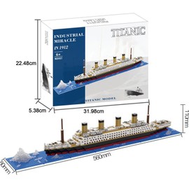 ZHEYU Modelo Titanic de Bloques microset, Kit De Construcción 1860+ Piezas, Juguete Educativo,3D Juego de Bloques de construcción, Adecuado Día del Niño,Regalos para Adultos,Regalos de Cumpleaños