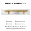 LONTAN 15 Pack Gold Cupboard Handles 128mm Gold Kitchen Handles