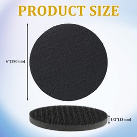 Boao 6 Inch Hook and Loop Soft Foams Buffering Pad Sponge Cushion Buffer Backing Pad 150 mm Soft Density Interface Pads Hook and Loop for 6 Inch(10 Pieces)