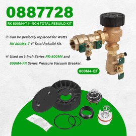 usvehj 0887728 Repair Kit Replace for Watts 1-Inch 800M4 Total Repair Kit, RK 800M4-T 1" Total Rebuild Kit Fit for 1" 800M4 and 800M4-FR Series Pressure Vacuum Breaker