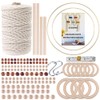 152pcs Macrame Kits for Beginners 3mm x 220yards Natural Cotton