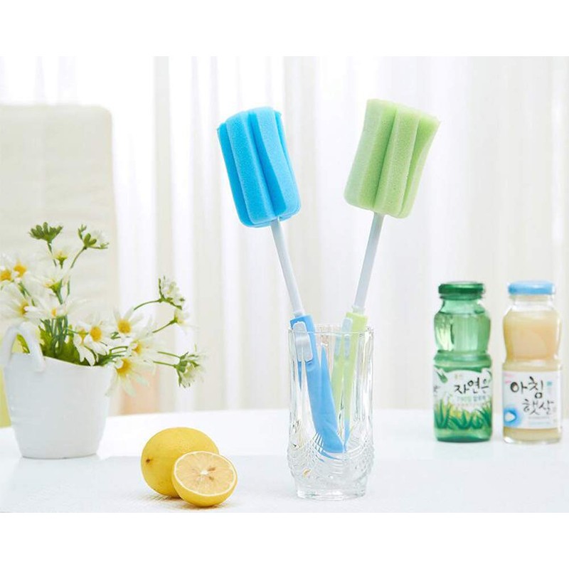 ericotry 3PCS Dishwashing Foam Sponge Brush with Adjustable Long Handle