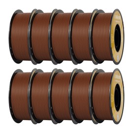 Kingroon Matte PLA Filament 1.75mm 3D Printer Filament Matte Filament 10kg Dimensional Accuracy +/- 0.02 mm (10 Rolls Night Brown)