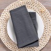 MLMC Grey Cotton Linen Napkins Rustic Washable Cloth Napkins Set