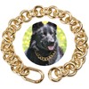 Woofuu 18K Gold Plated Circle Link Dog Collar - Heavy