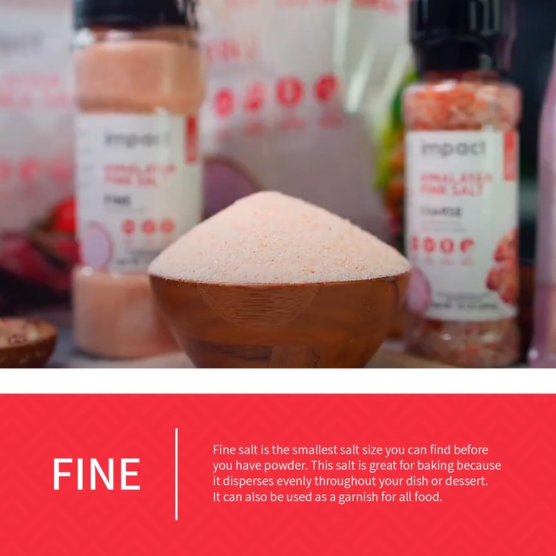 Impact - Fine Himalayan Pink Sea Salt - No Additives