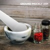 HEALLILY Ceramics Pestle Grinder Pestle Herb Food Grinding Stick Spice