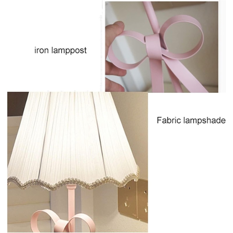 LTTKLMP Nordic White Pink Table Lamp for Girl's Bedroom Single
