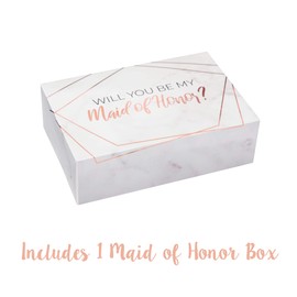 Maid of Honor Proposal Box | 1 pack | Maid of Honor Box | Maid of Honor Proposal Gift | Modern Marble Design