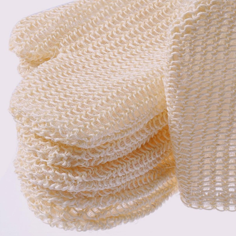 Guantes exfoliantes de baño de sisal natural – 2 piezas