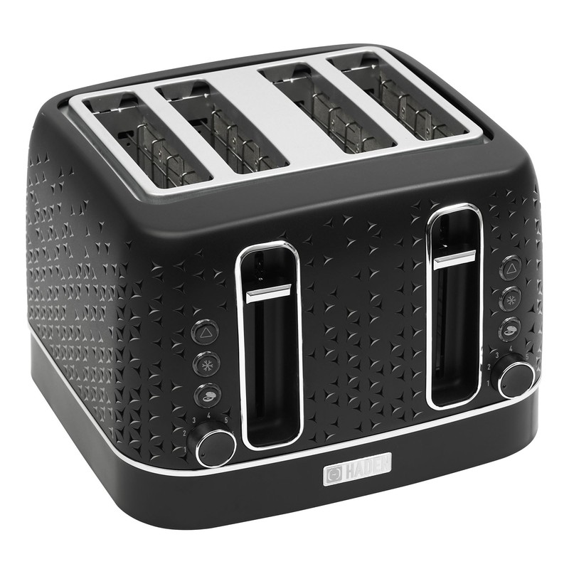 Haden Starbeck 4 Slice Wide Slot Stainless Steel Toaster with