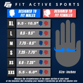 Fit Active Sports RX2 Guantes de entrenamiento de levantamiento de pesas con muñequeras integradas, para hombres y mujeres (negro, L)