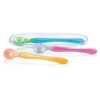 Nuby 3-Pack Easy Go Spoons and Travel Case, Colors May