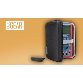 USA GEAR Hard Protective Digital Multimeter Travel Case with Storage for Probes and Leads