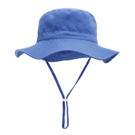 axy Sun Hat with Wide Brim for Children Boys Girls Toddler Baby Unisex Sun Protection Children's Hat Summer Hat Flapper Peaked Cap (2-6 Years, Blue)